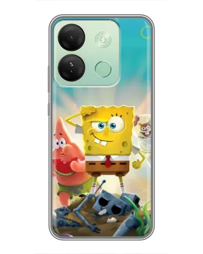 Чехол для Infinix Smart 7 HD с картинкой «Спанч Боб победитель»
