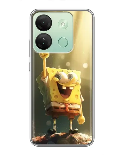 Чехол для Infinix Smart 7 HD с картинкой «Сияющий Спанч Боб»