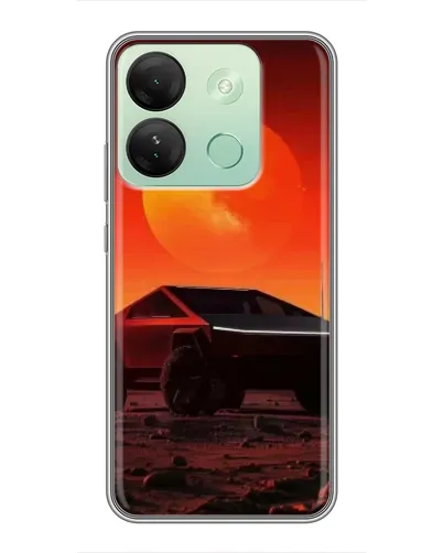 Чехол для Infinix Smart 7 HD с картинкой «Cybertruck на Марсе»
