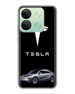 Чехол для Infinix Smart 7 HD с картинкой «Tesla Model Y»
