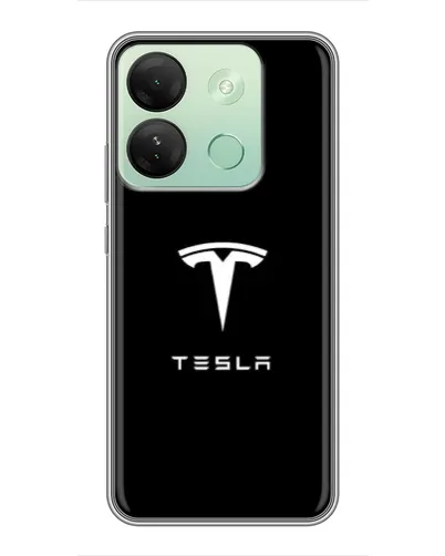 Чехол для Infinix Smart 7 HD с картинкой «Tesla White Logo»