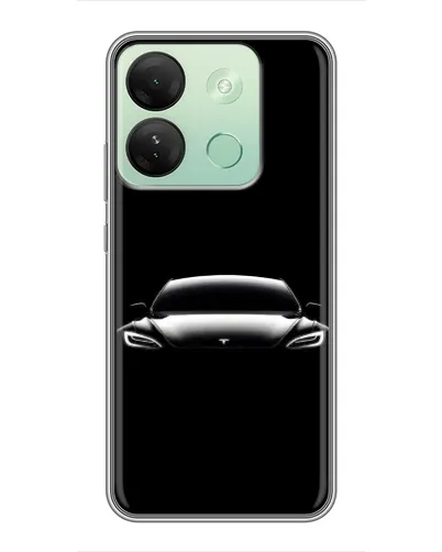 Чехол для Infinix Smart 7 HD с картинкой «Фары Tesla Night»