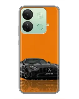 Чехол для Infinix Smart 7 HD с картинкой «Оранжевый Mercedes AMG»