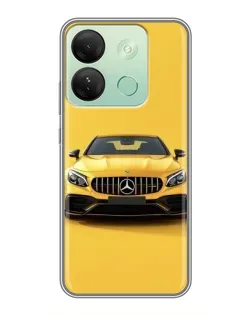 Чехол для Infinix Smart 7 HD с картинкой «Желтый Mercedes GT»