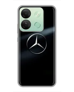 Чехол для Infinix Smart 7 HD с картинкой «Mercedes на металле»