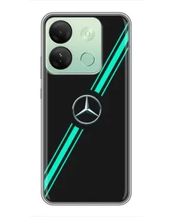 Чехол для Infinix Smart 7 HD с картинкой «Спортивные линии Mercedes»