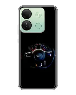 Чехол для Infinix Smart 7 HD с картинкой «Салон Audi — руль» Чехол для Infinix Smart 7 HD с картинкой «Салон Audi — руль»