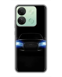 Чехол для Infinix Smart 7 HD с картинкой «Audi в неоне»