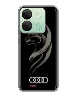 Чехол для Infinix Smart 7 HD с картинкой «Графика — пантера и Audi»