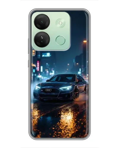 Чехол для Infinix Smart 7 HD с картинкой «Ночной город и Audi» Чехол для Infinix Smart 7 HD с картинкой «Ночной город и Audi»