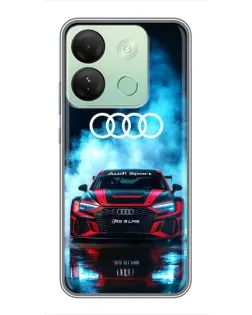 Чехол для Infinix Smart 7 HD с картинкой «Audi Sport — неон»