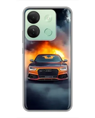 Чехол для Infinix Smart 7 HD с картинкой «Audi в огненном дыму» Чехол для Infinix Smart 7 HD с картинкой «Audi в огненном дыму»