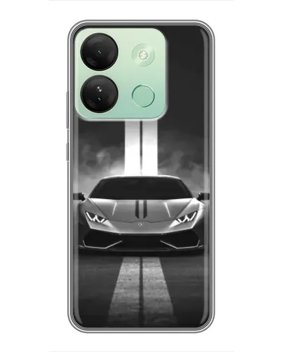 Чехол для Infinix Smart 7 HD с картинкой «Lamborghini симметрия дорог»
