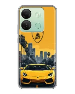 Чехол для Infinix Smart 7 HD с картинкой «Желтый Lamborghini город» Чехол для Infinix Smart 7 HD с картинкой «Желтый Lamborghini город»