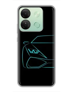 Чехол для Infinix Smart 7 HD с картинкой «Голубой силуэт Lamborghini» Чехол для Infinix Smart 7 HD с картинкой «Голубой силуэт Lamborghini»