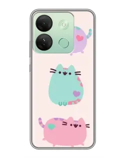 Чохол для Infinix Smart 7 HD з картинкою «Pusheen тріо» Чохол для Infinix Smart 7 HD з картинкою «Pusheen тріо»
