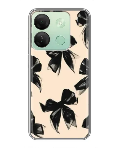 Чехол для Infinix Smart 7 HD с картинкой «Паттерн черные банты» Чехол для Infinix Smart 7 HD с картинкой «Паттерн черные банты»