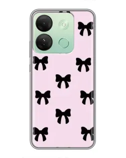 Чехол для Infinix Smart 7 HD с картинкой «Черные банты Coquette» Чехол для Infinix Smart 7 HD с картинкой «Черные банты Coquette»