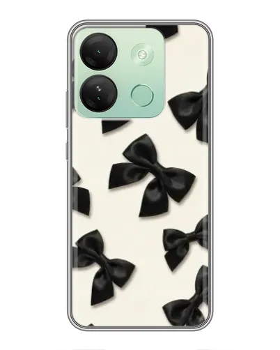 Чехол для Infinix Smart 7 HD с картинкой «Черные бантики» Чехол для Infinix Smart 7 HD с картинкой «Черные бантики»