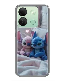 Чехол для Infinix Smart 7 HD с картинкой «Плюшевые Стич Ангел»