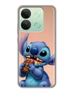 Чехол для Infinix Smart 7 HD с картинкой «Стич ест шоколад»