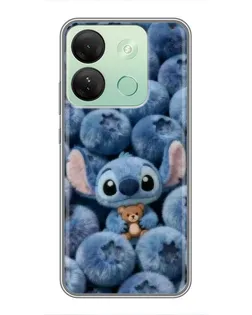Чехол для Infinix Smart 7 HD с картинкой «Стич и голубика»