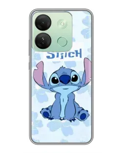 Чехол для Infinix Smart 7 HD с картинкой «Stitch среди цветов»