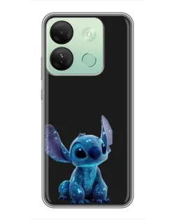 Чехол для Infinix Smart 7 HD с картинкой «Стич на черном»