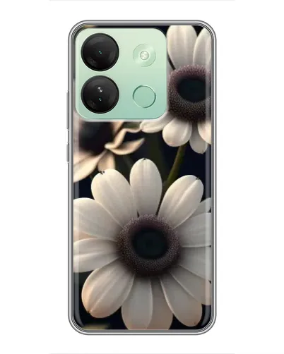 Чехол для Infinix Smart 7 HD с картинкой «Белые маргаритки макро»