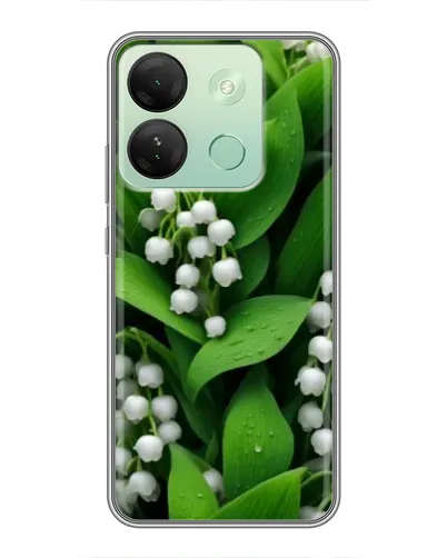 Чехол для Infinix Smart 7 HD с картинкой «Ландыши в зелени»