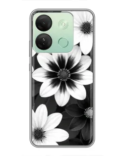 Чохол для Infinix Smart 7 HD з картинкою «Монохромні айстри» Чохол для Infinix Smart 7 HD з картинкою «Монохромні айстри»