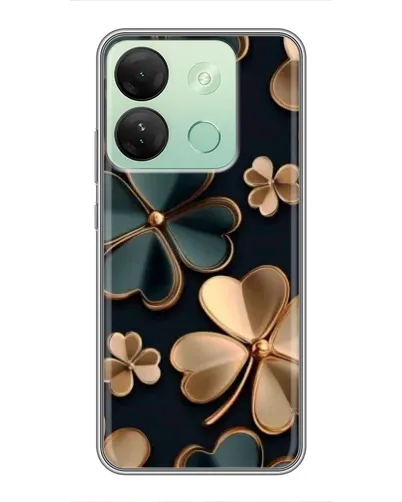 Чехол для Infinix Smart 7 HD с картинкой «Клевер в золоте»