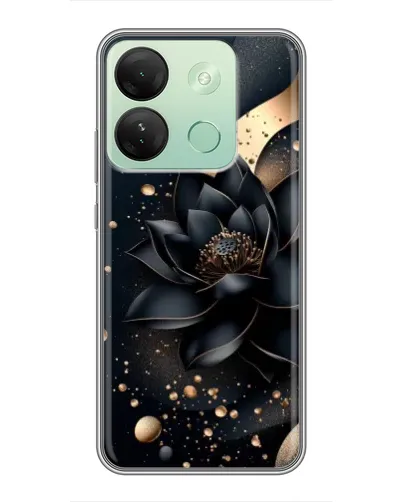 Чехол для Infinix Smart 7 HD с картинкой «Черный лотос»