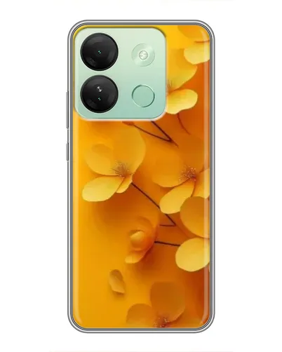 Чехол для Infinix Smart 7 HD с картинкой «Золотые лепестки»