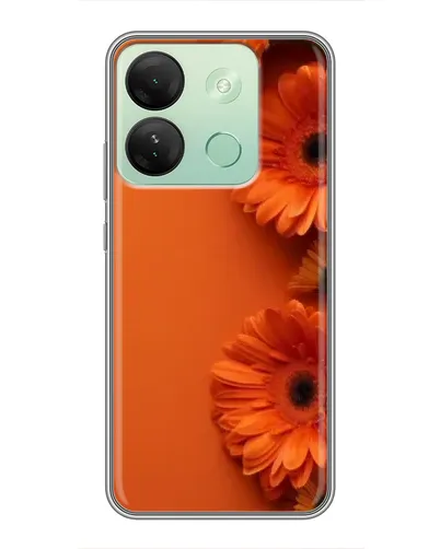 Чехол для Infinix Smart 7 HD с картинкой «Оранжевые герберы»