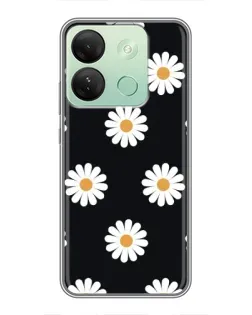 Чохол для Infinix Smart 7 HD з картинкою «Ромашки на чорному» Чохол для Infinix Smart 7 HD з картинкою «Ромашки на чорному»