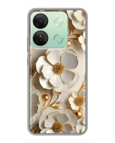 Чехол для Infinix Smart 7 HD с картинкой «Белие бумажние  цвети»