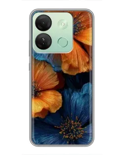 Чохол для Infinix Smart 7 HD з картинкою «Яскрава синьо-помаранчева флора» Чохол для Infinix Smart 7 HD з картинкою «Яскрава синьо-помаранчева флора»