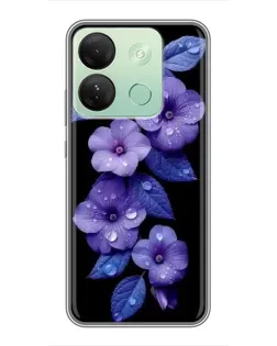 Чехол для Infinix Smart 7 HD с картинкой «Фиолетовые цветы с росою» Чехол для Infinix Smart 7 HD с картинкой «Фиолетовые цветы с росою»