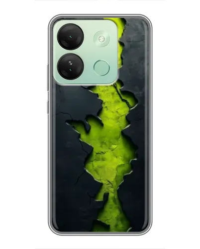 Чехол для Infinix Smart 7 HD с картинкой «Салатовый разлом скалы» Чехол для Infinix Smart 7 HD с картинкой «Салатовый разлом скалы»