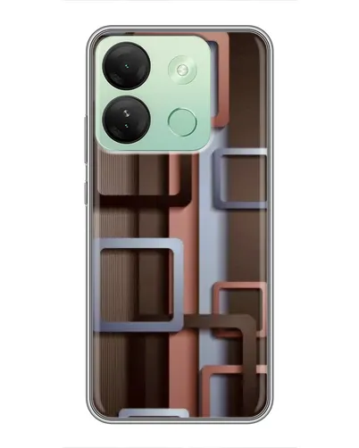 Чехол для Infinix Smart 7 HD с картинкой «Коричневые объемные квадраты» Чехол для Infinix Smart 7 HD с картинкой «Коричневые объемные квадраты»