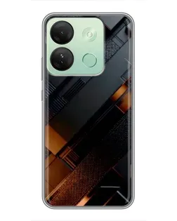 Чохол для Infinix Smart 7 HD з картинкою «Чорні геометричні блоки» Чохол для Infinix Smart 7 HD з картинкою «Чорні геометричні блоки»