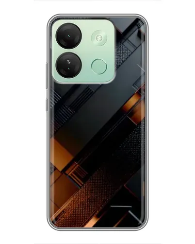 Чехол для Infinix Smart 7 HD с картинкой «Черные геометрические блоки» Чехол для Infinix Smart 7 HD с картинкой «Черные геометрические блоки»