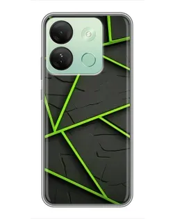 Чохол для Infinix Smart 7 HD з картинкою «Зелені геометричні лінії» Чохол для Infinix Smart 7 HD з картинкою «Зелені геометричні лінії»