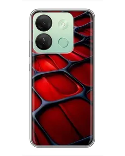 Чохол для Infinix Smart 7 HD з картинкою «Червона глянцева сітка» Чохол для Infinix Smart 7 HD з картинкою «Червона глянцева сітка»