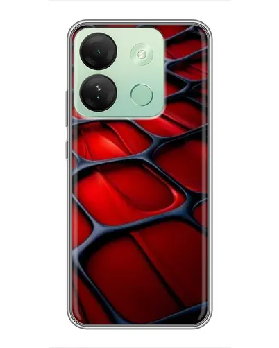 Чехол для Infinix Smart 7 HD с картинкой «Красная глянцевая сетка» Чехол для Infinix Smart 7 HD с картинкой «Красная глянцевая сетка»