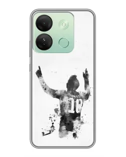Чехол для Infinix Smart 7 HD с картинкой «Черно-белый силуэт Месси» Чехол для Infinix Smart 7 HD с картинкой «Черно-белый силуэт Месси»