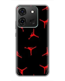 Чехол для Infinix Smart 7 с картинкой «Jordan Red Pattern» Чехол для Infinix Smart 7 с картинкой «Jordan Red Pattern»