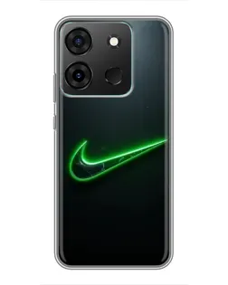 Чехол для Infinix Smart 7 с картинкой «Неоновый контур Nike» Чехол для Infinix Smart 7 с картинкой «Неоновый контур Nike»