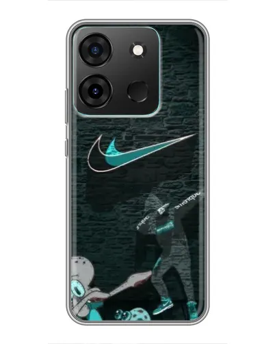 Чехол для Infinix Smart 7 с картинкой «Спортивный арт Nike»